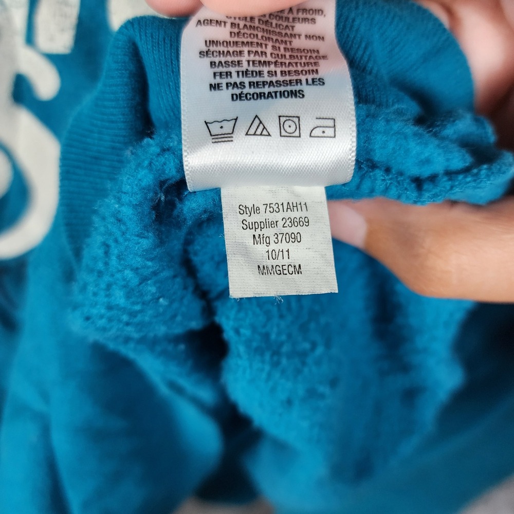 Aeropostale Hoodie Women XL Teal Eighty Seven Graphic Pullover 7531AH11 - Picture 6 of 7